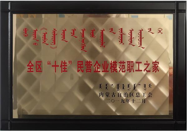 全区“十佳”民营企业榜样职工之家